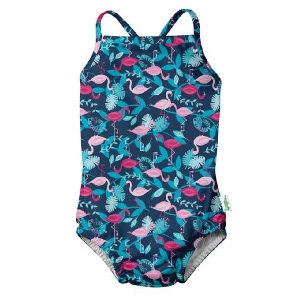 Flamingo swimsuit w/built in swim diaper